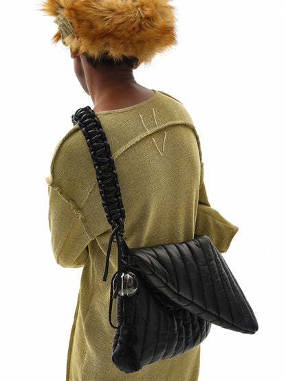 FAUX LEATHER CROSSBODY LAPTOP BAG