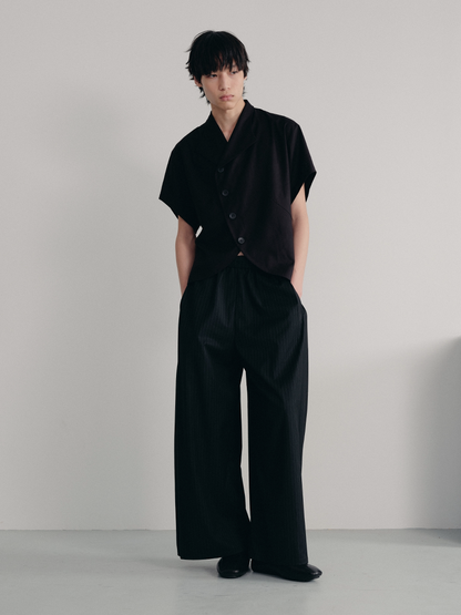 TUXEDO SHORT SHIRT WITH RAGLAN CUFFS