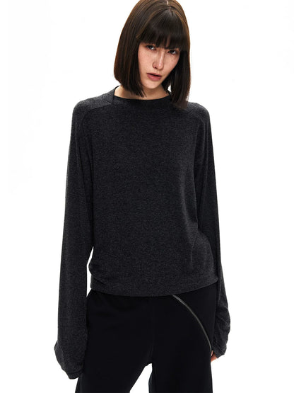 DECONSTRUCTED LONG SLEEVE TOP