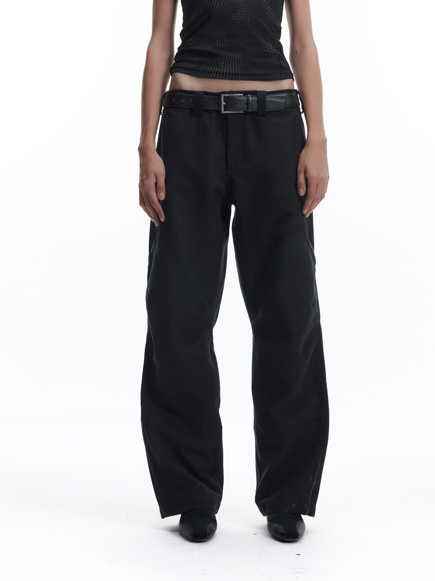 3D PATCHWORK RELAXED WORK PANTS