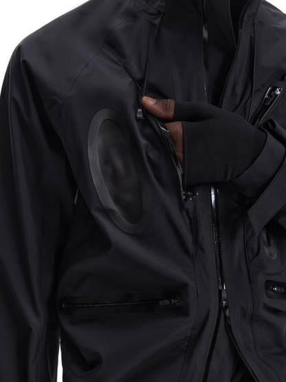 CURVED SEE-THROUGH WINDBREAKER JACKET