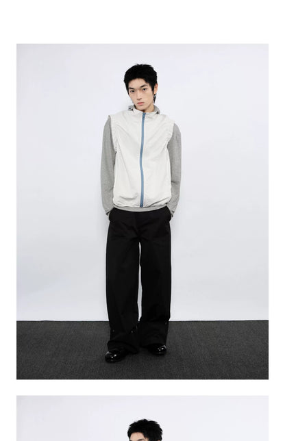 STURDY WIDE-CUFF CASUAL PANTS