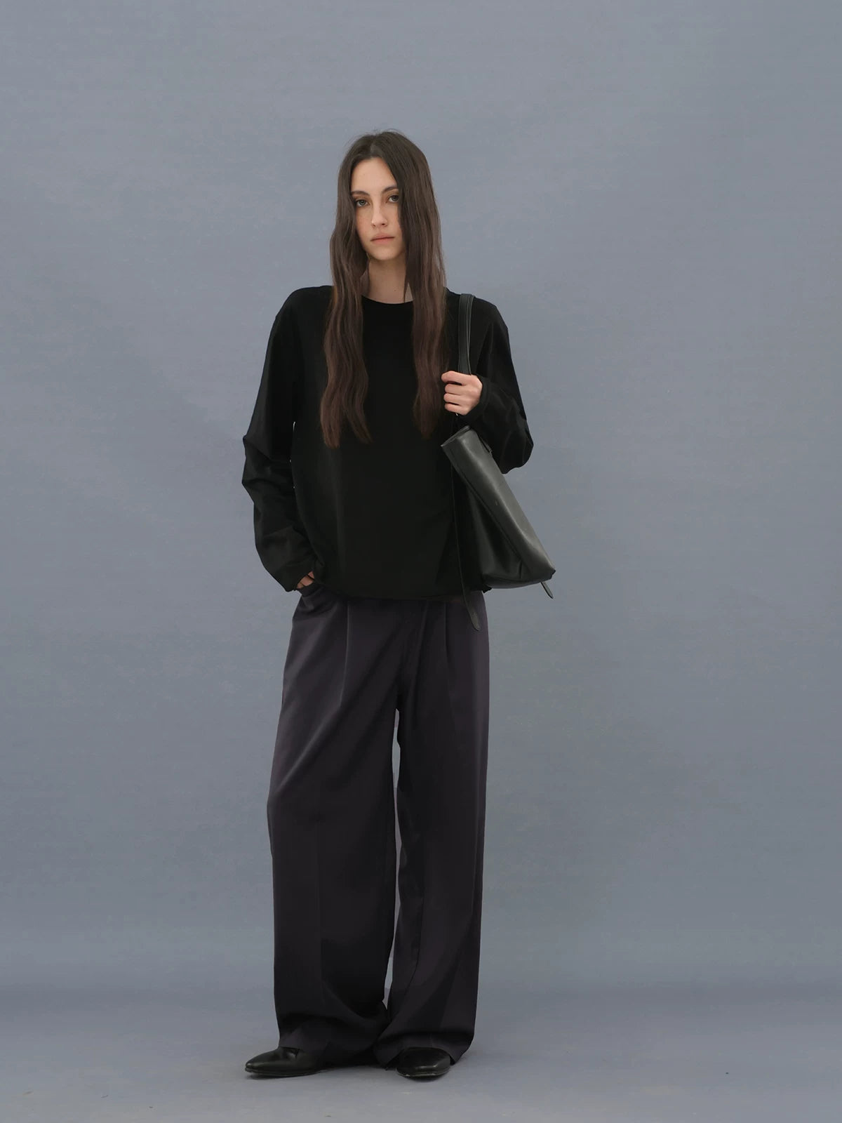 ROLLED  LONG SLEEVE T-SHIRT
