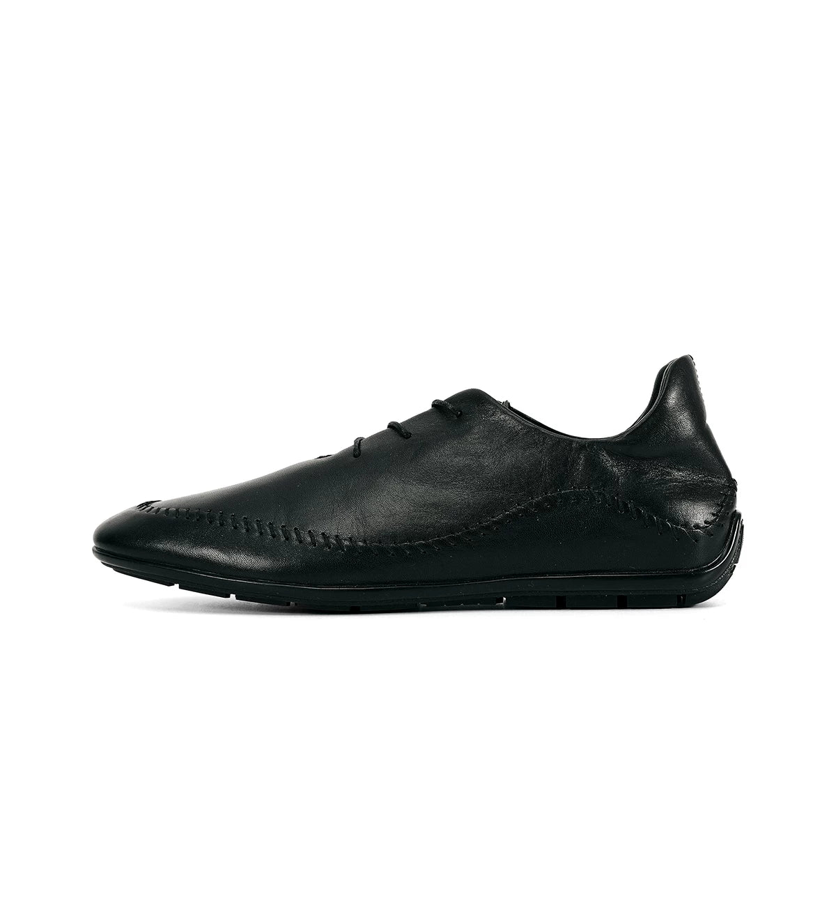 CURVED STITCH LEATHER RACING SHOES ブラック