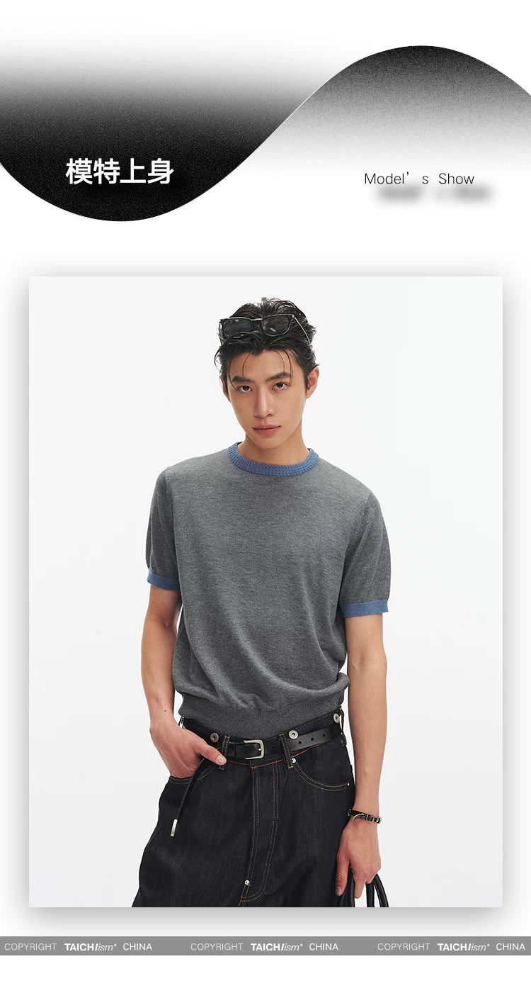 CASHMERE BLEND RINGER TEE