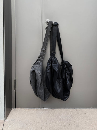 ECO-FRIENDLY LEATHER DRAWSTRING BAG