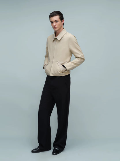 FOLD POCKET SHORT JACKET ライトカーキ
