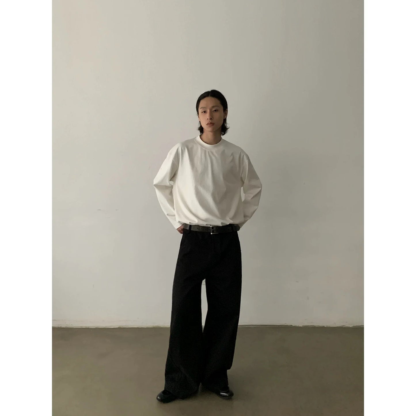 RETRO WIDE-LEGGED CASUAL PANTS