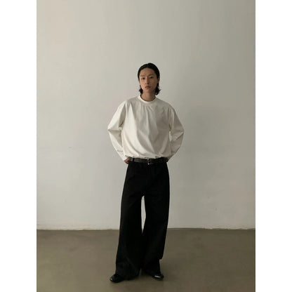 RETRO WIDE-LEGGED CASUAL PANTS
