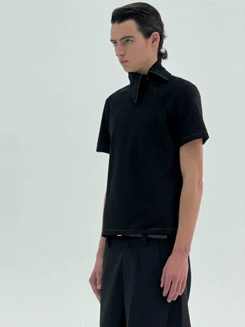 SLIT NECKLINE POLO