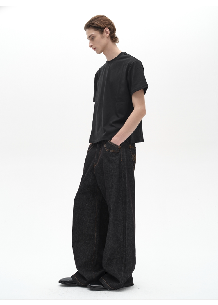 EMBROIDERED POCKET JEANS