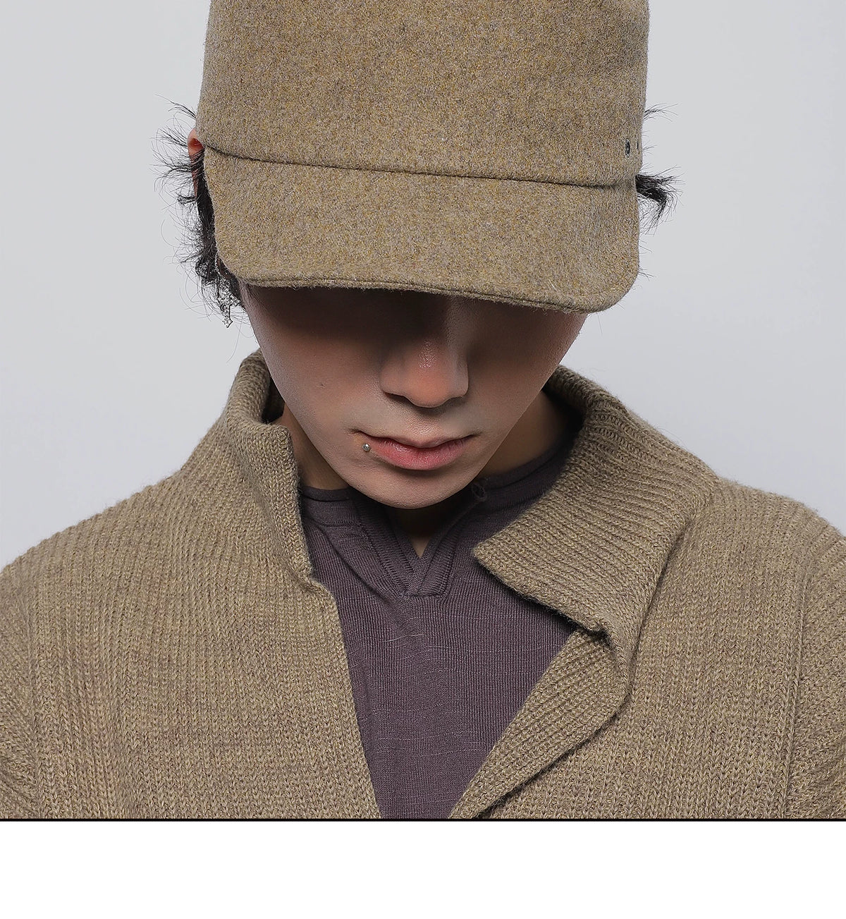 WOOL FLAT TOP CAP 17