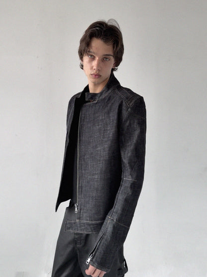 GENUINE COWHIDE SLIM-FIT JACKET