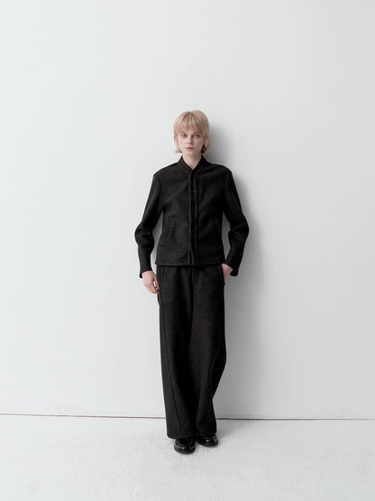 OFF-CENTER WAIST WIDE-LEG SWEATPANTS