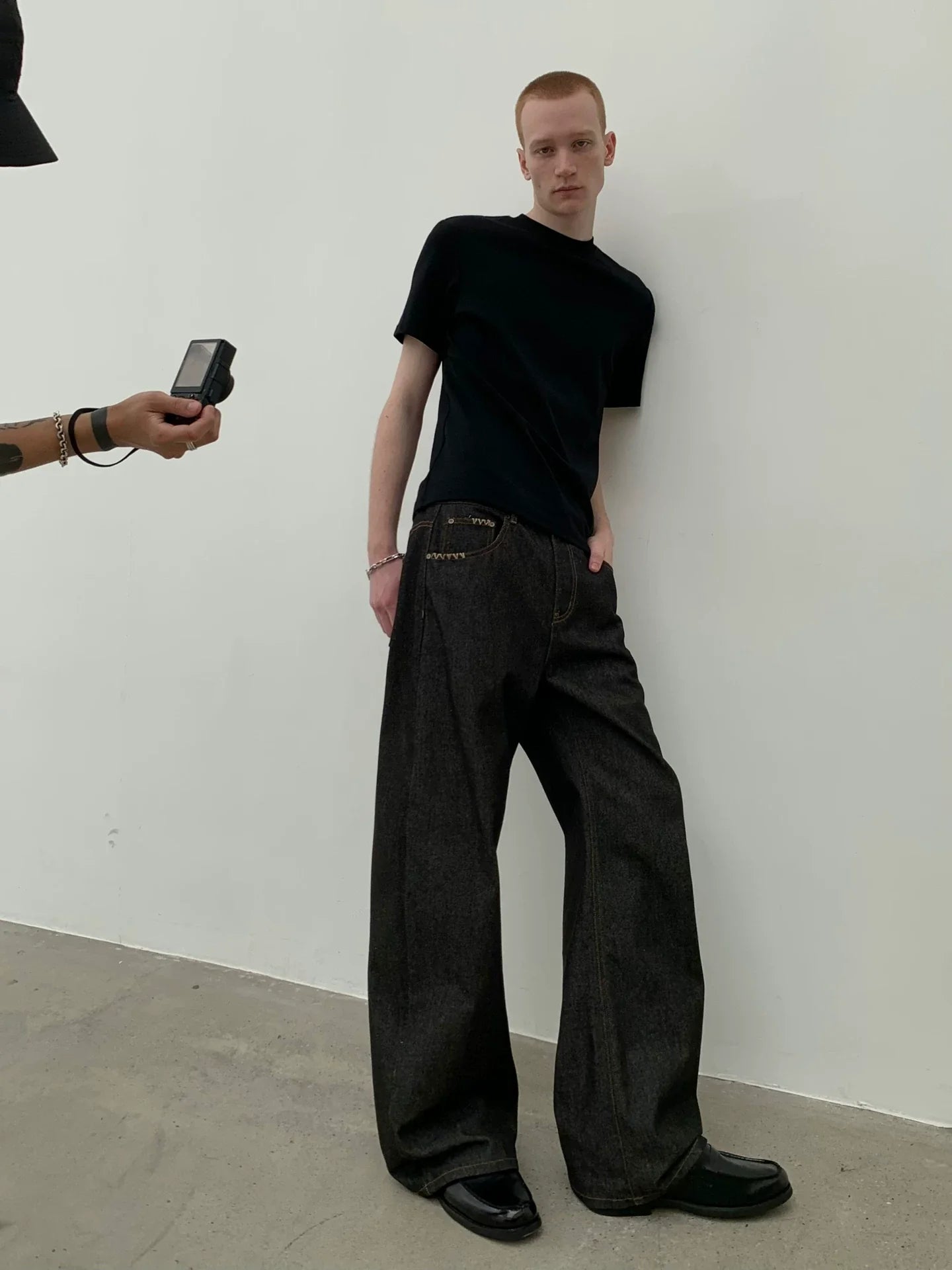 HAND-STITCHED DENIM PANTS