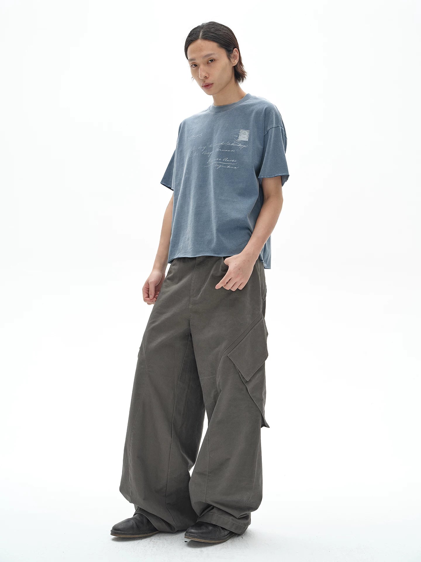 WASHED CARGO WORK PANTS