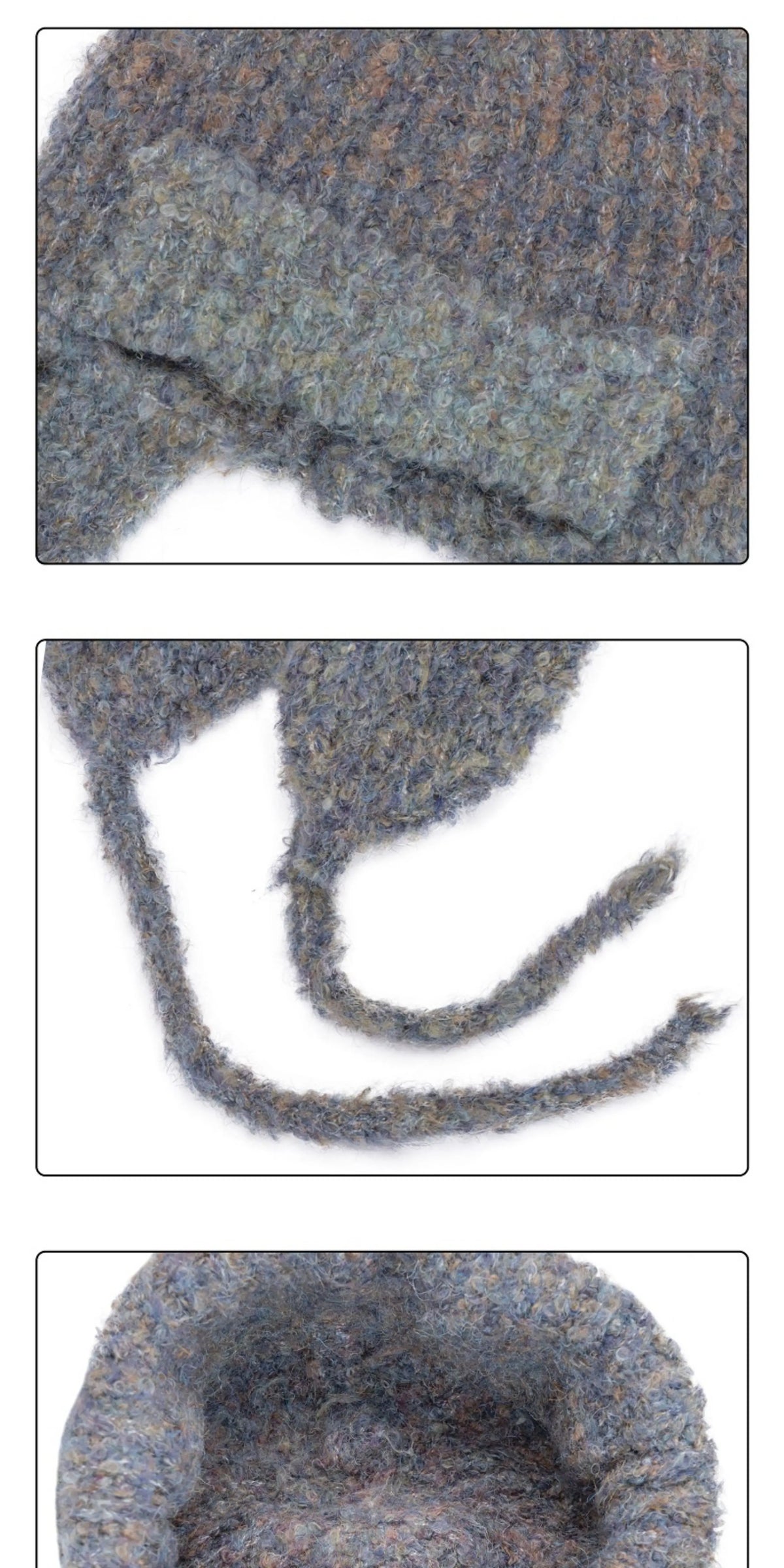 MELANGE EARFLAP KNIT CAP 7