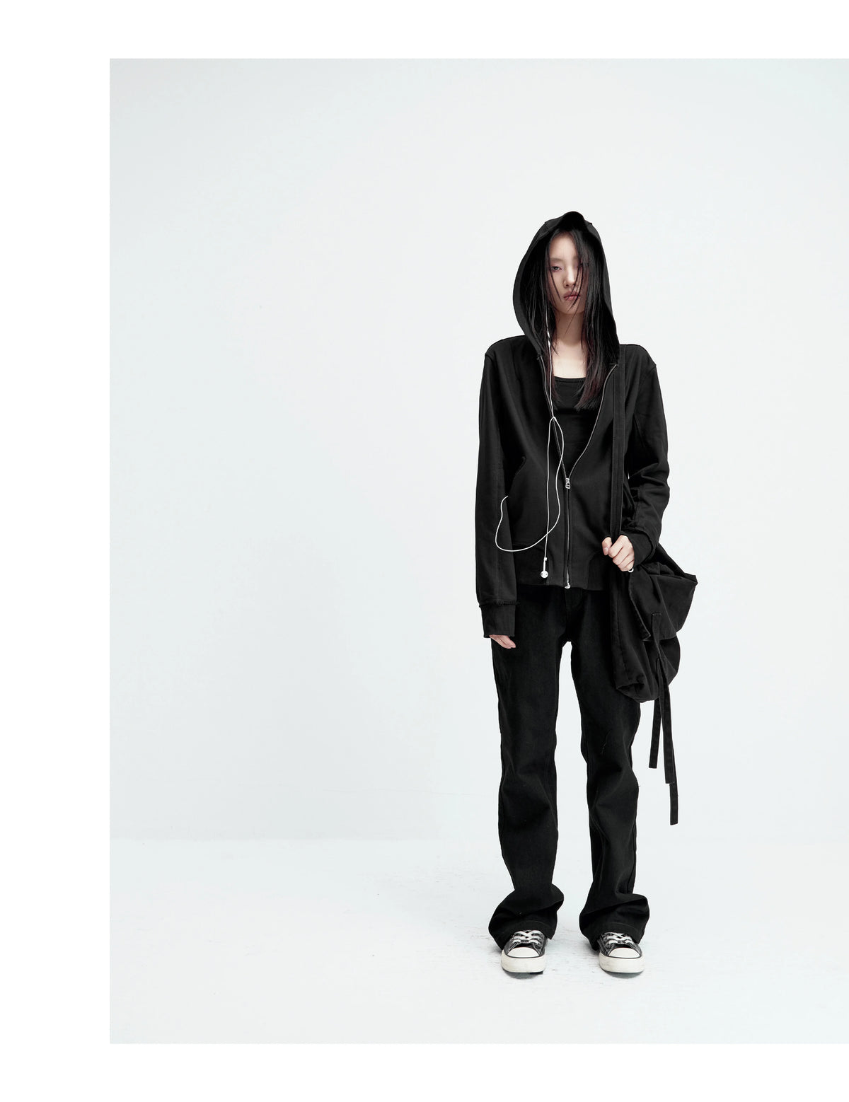 ZIPPERED SLIM-FIT HOODIE
