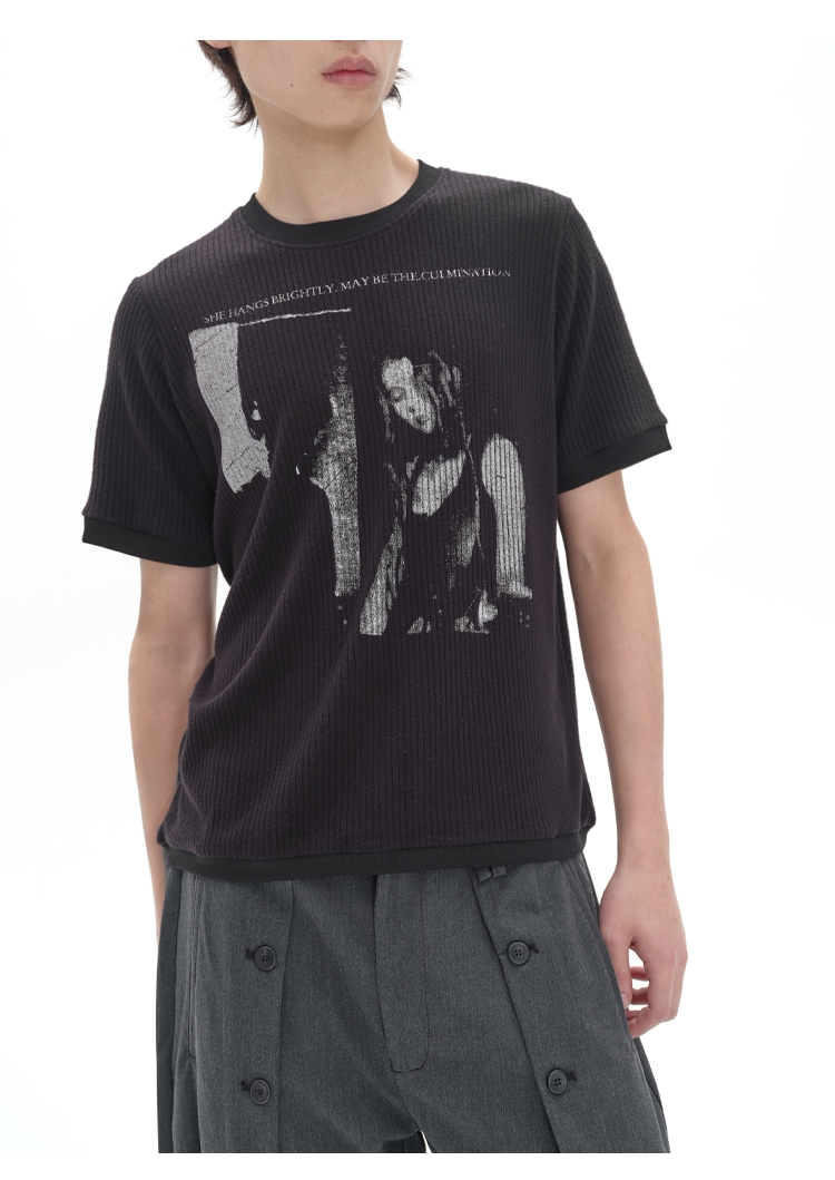 LIGHT ROCK PRINT T-SHIRT