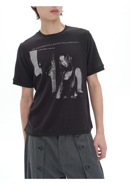 LIGHT ROCK PRINT T-SHIRT
