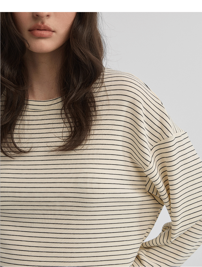BRUSHED STRIPE LONG SLEEVE TOP 9