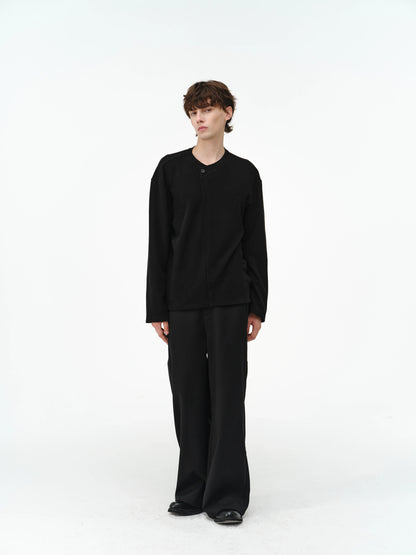 WARM V-NECK MERINO WOOL TOP