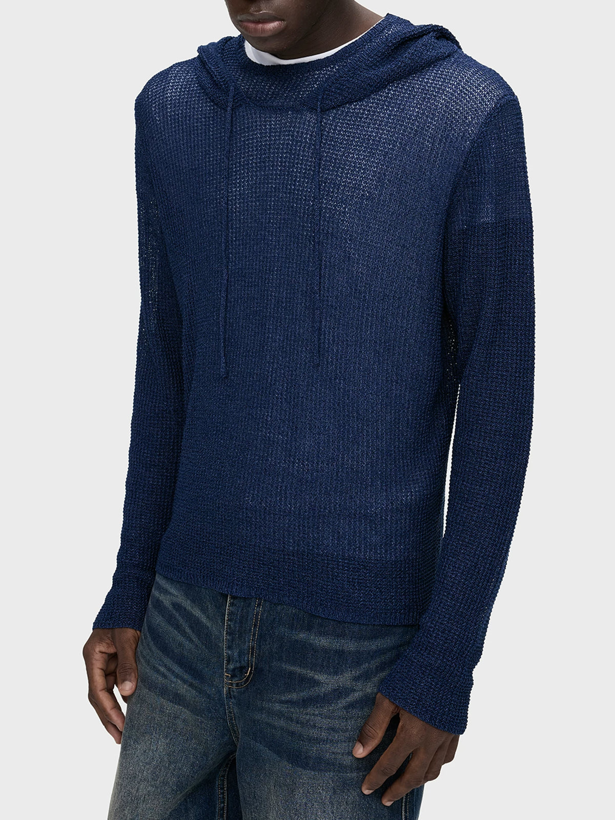 WASHI BLEND SHEER KNIT HOODIE 9
