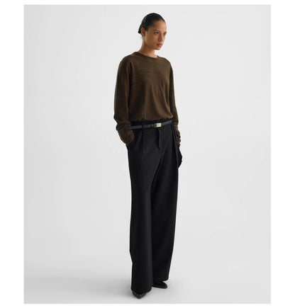LINE JACQUARD LONG SLEEVE KNIT