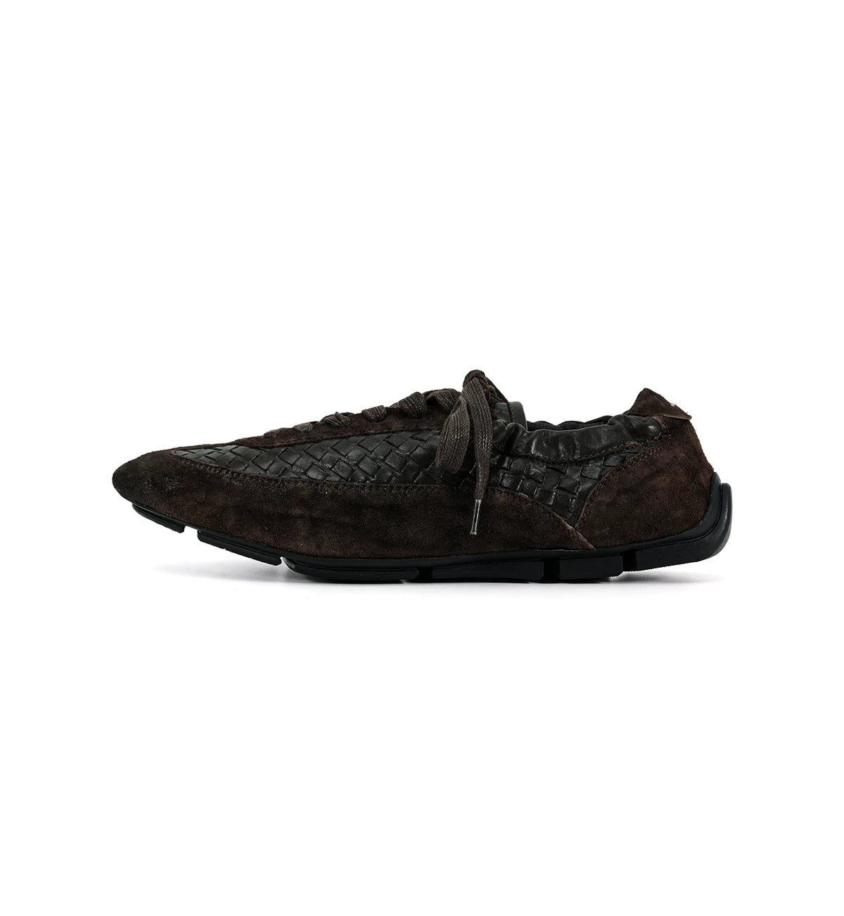 WOVEN SUEDE RACING SHOES ブラウン