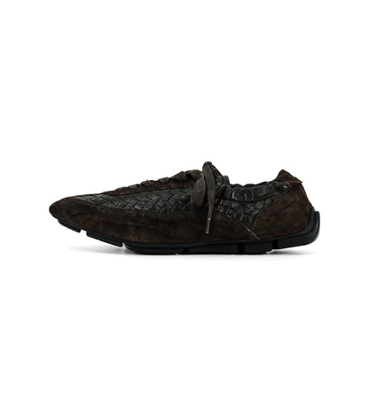 WOVEN SUEDE RACING SHOES ブラウン