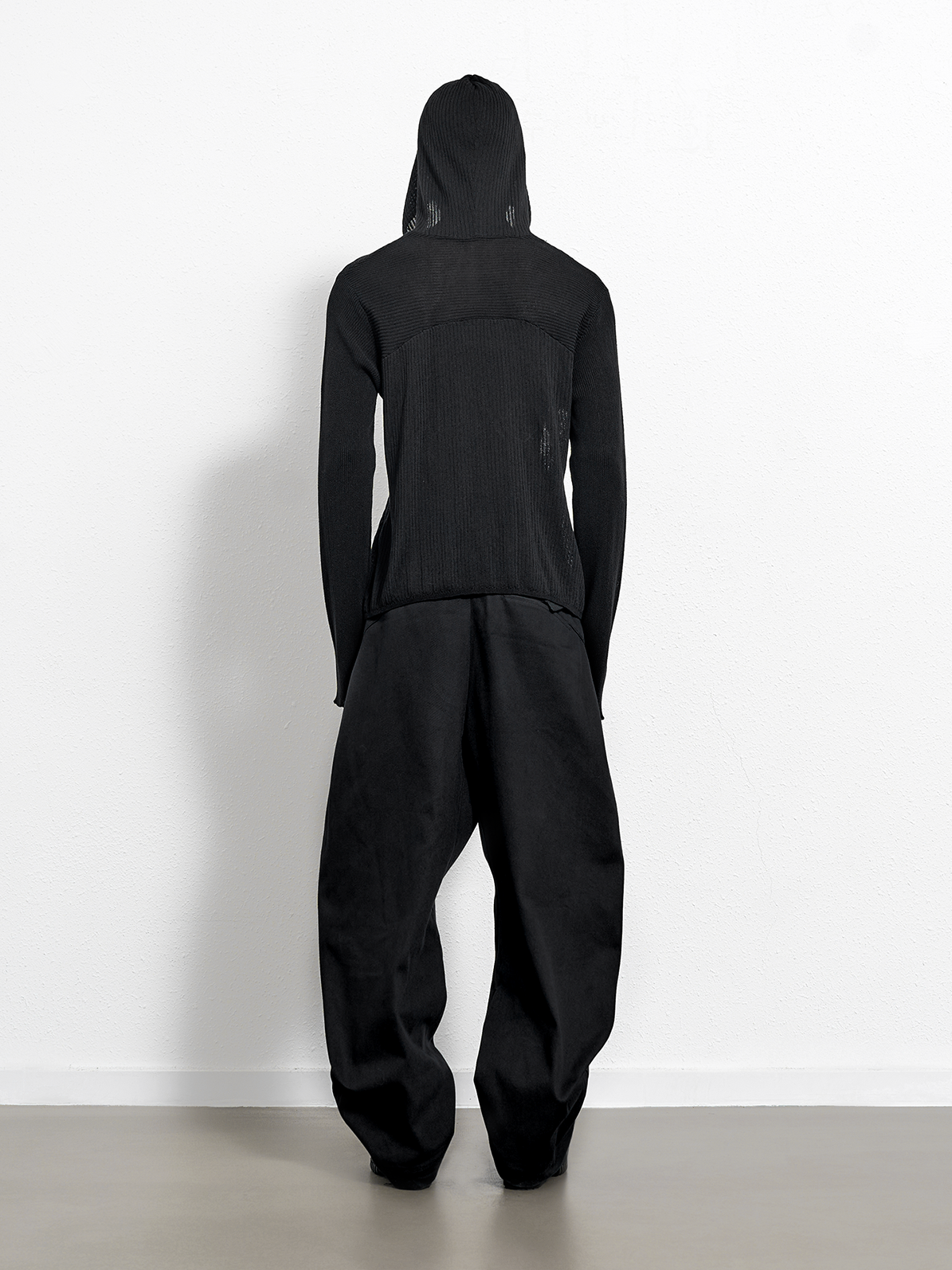 SHEER STRIPED HOODIE SWEATSHIRT