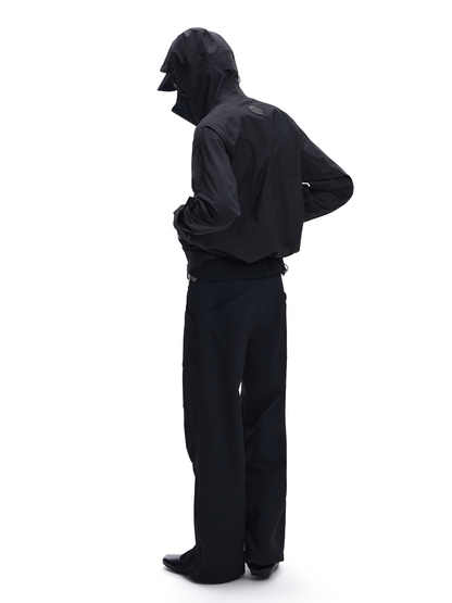 CURVED SEE-THROUGH WINDBREAKER JACKET