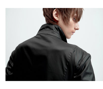 WAX COATED STAND-UP JACKET