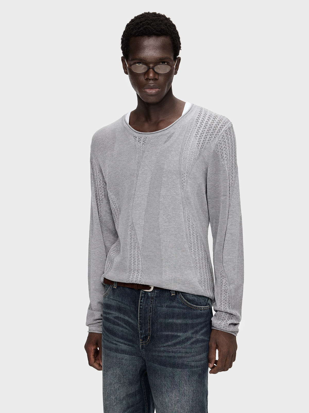 MIXED STITCH OPENWORK KNIT 31