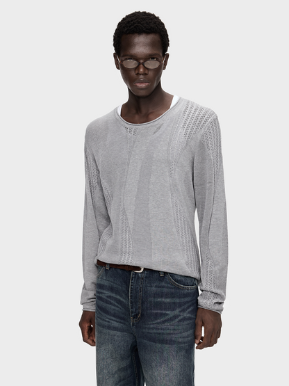 MIXED STITCH OPENWORK KNIT 31