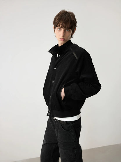 CORDUROY AND LEATHER PATCHWORK JACKET