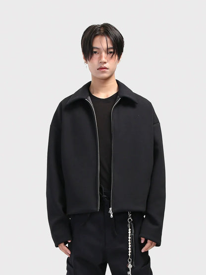 MINIMALIST BOXY SWEATSHIRT JACKET