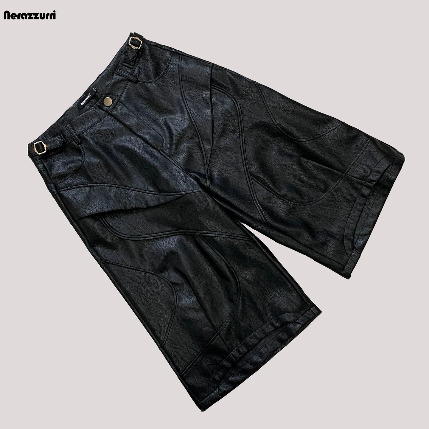 DECONSTRUCTED PU LEATHER PANTS