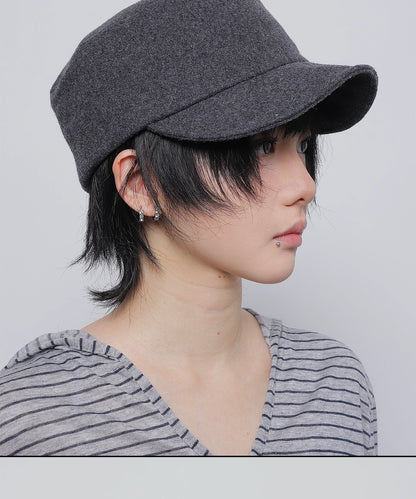WOOL FLAT TOP CAP 8