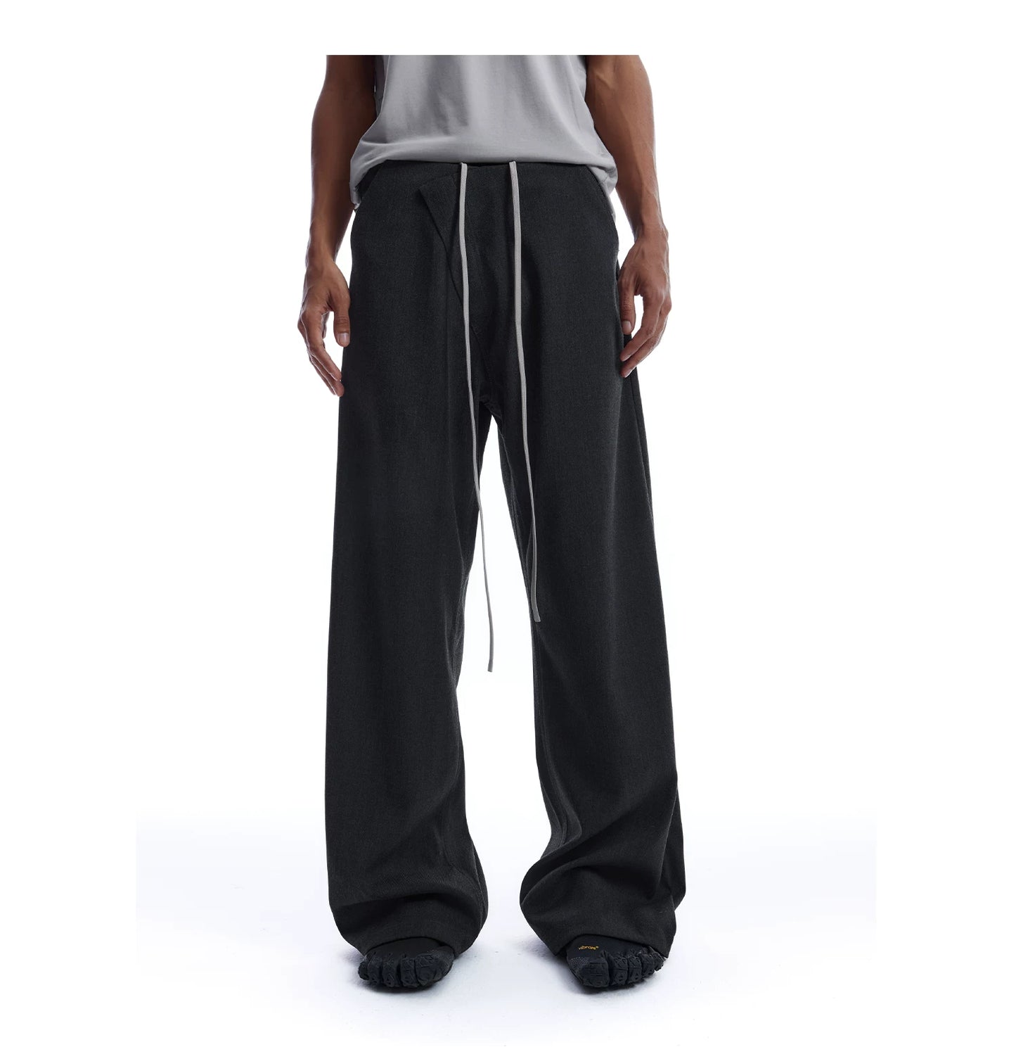 3D SLANT PLACKET CASUAL PANTS