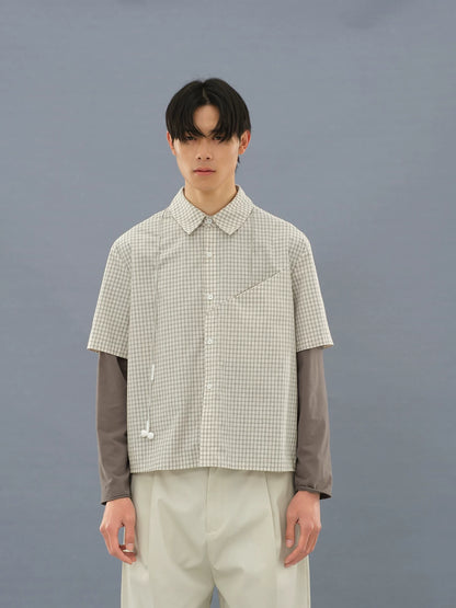 PLAID SHORT SLEEVE SHIRT
