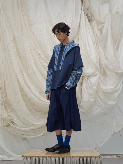 ELEGANT DRAPED PLEATED PANTS