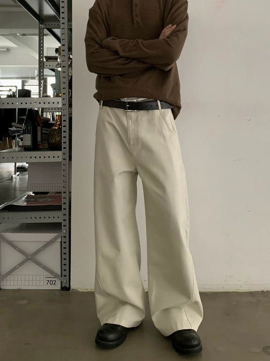RETRO WIDE-LEGGED CASUAL PANTS