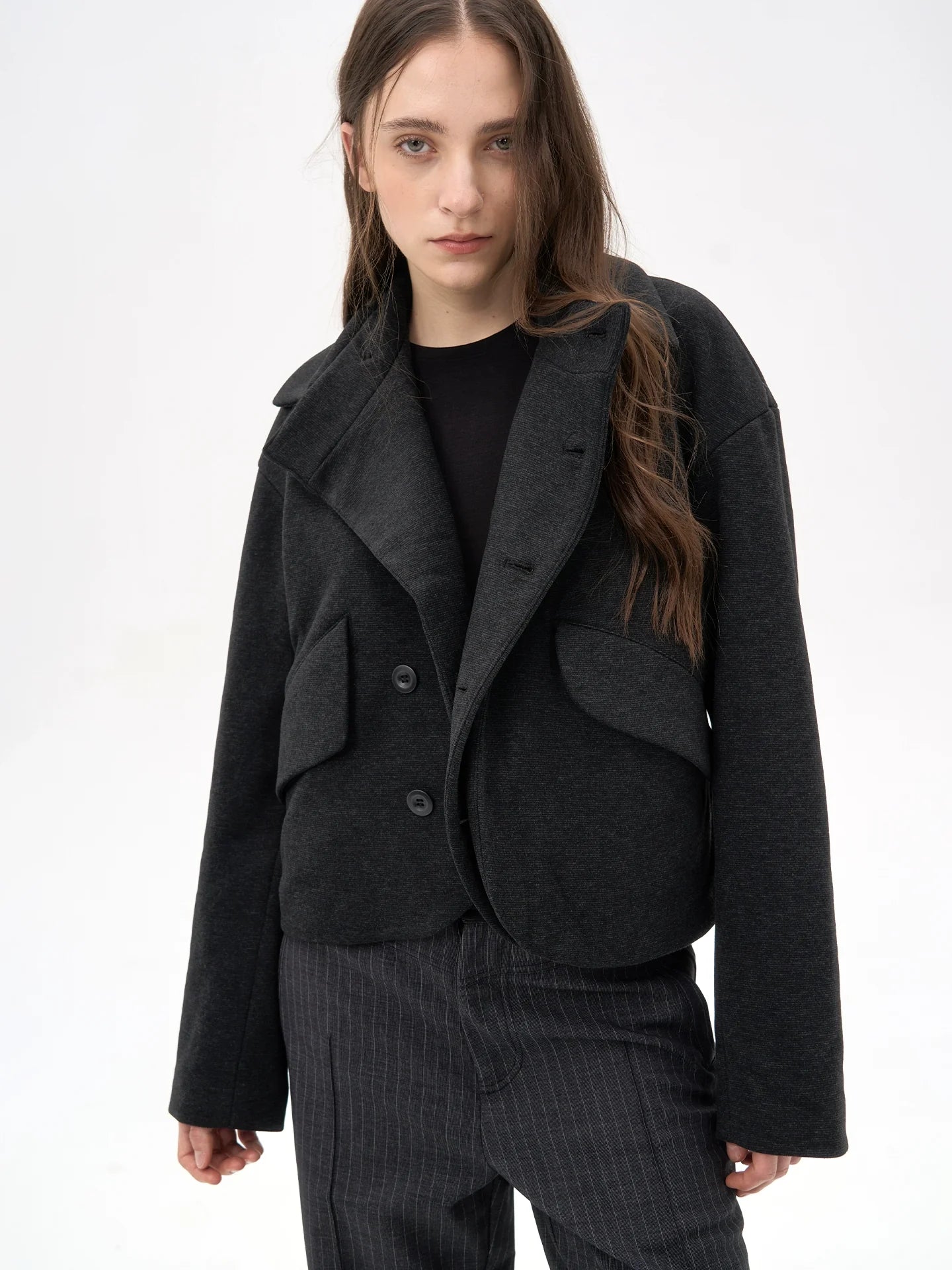 COCOON JACKET WITH CASHMERE BLEND