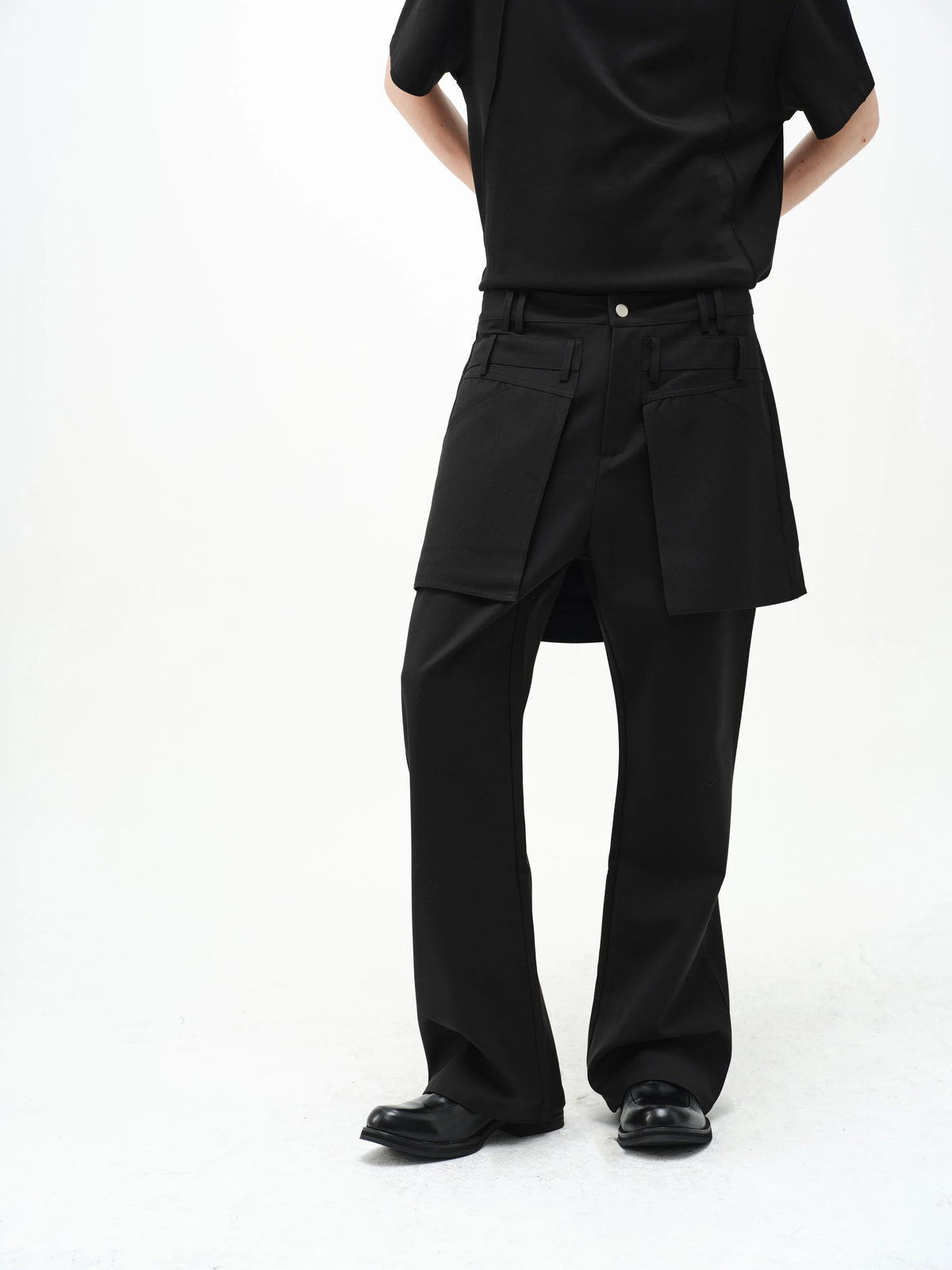 ASYMMETRICAL SKIRT-PANTS WITH FLARE
