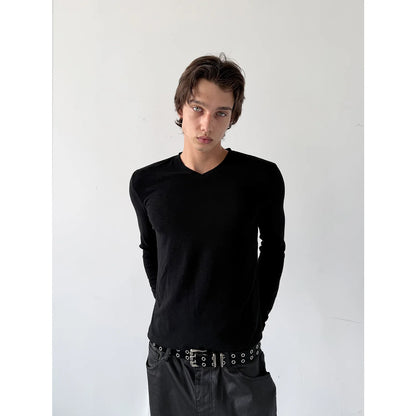 V-NECK SLIM-FIT CROPPED TOP