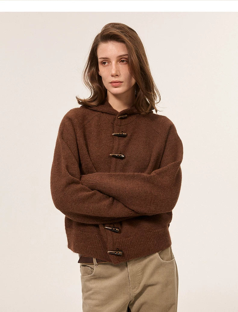 TOGGLE HOODED KNIT CARDIGAN 9