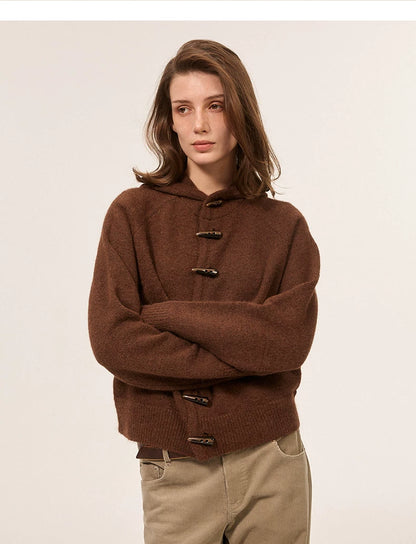 TOGGLE HOODED KNIT CARDIGAN 9