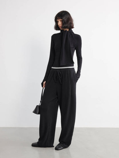 HOODED HALF-FINGER COTTON TOP