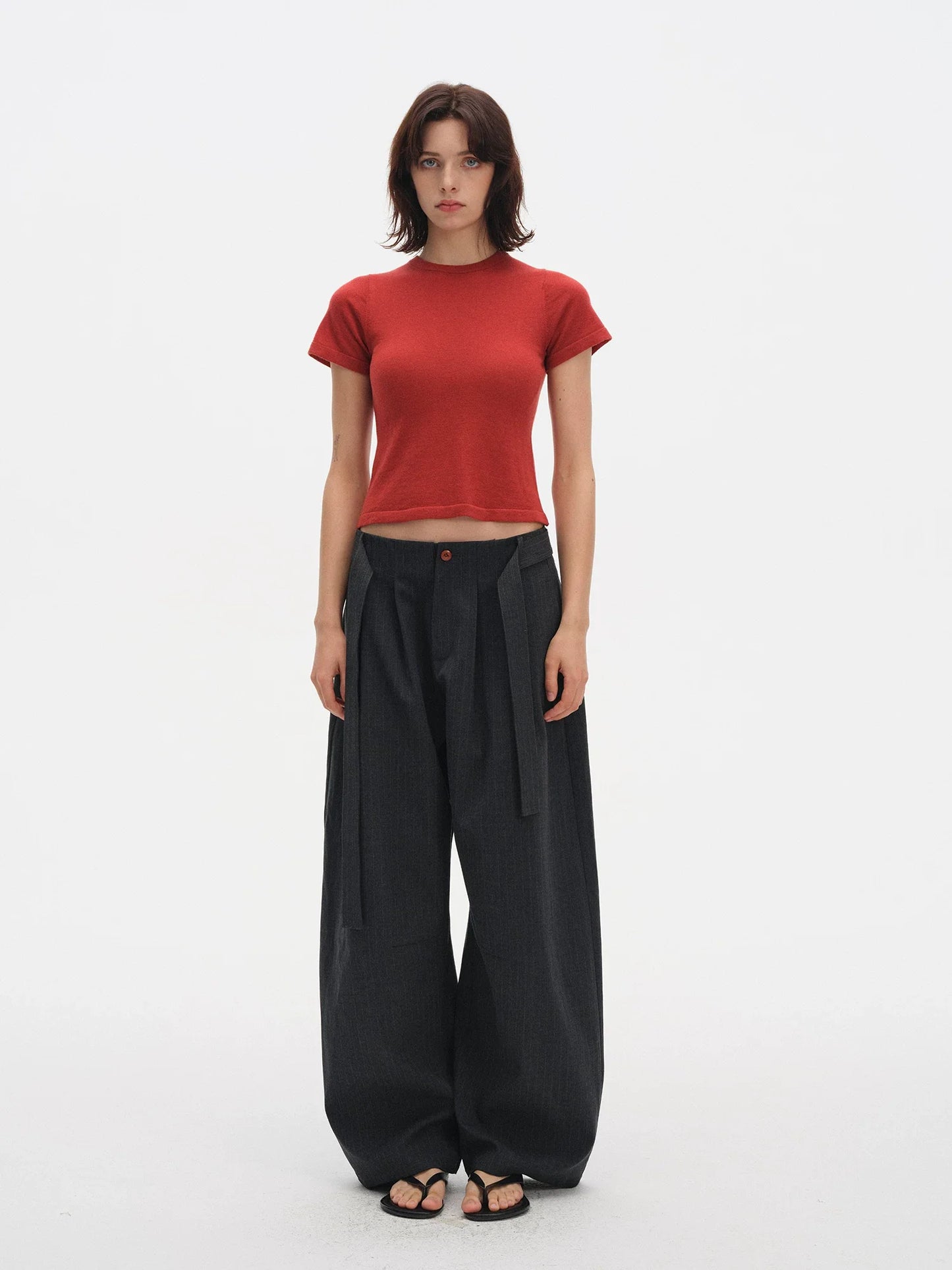 CASUAL DRAPE SUIT PANTS